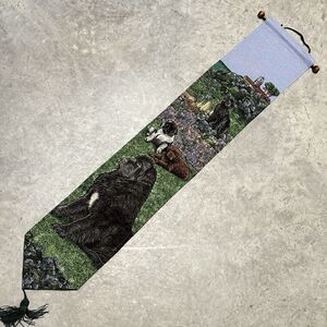 Gone Doggin Bell Pull Newfoundland Dog Wall Tapestry Cotton USA Vintage 2001